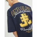 Miniatyrbillede 3 af 7: Børne Kortærmet T-shirt Jack & Jones Jorcole Back Print Marineblå - 116-122 cm