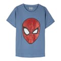 Miniatyrbillede 1 af 3: Børne Kortærmet T-shirt Spider-Man Blå - 6 år