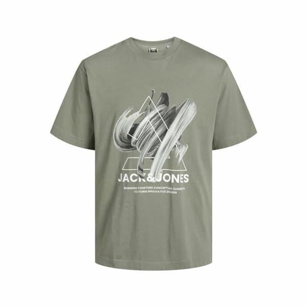 Kortærmet T-shirt til Børn Jack & Jones Jcotint Tee Ss Khaki - 140
