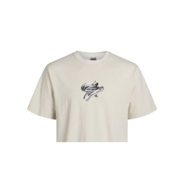 Kortærmet T-shirt til Børn Jack & Jones Jcotint Tee Ss Crew Beige - 164