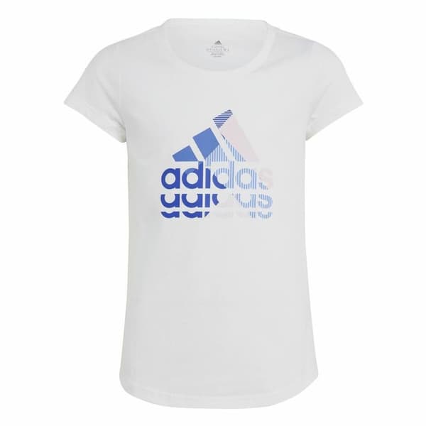 Børne Kortærmet T-shirt Adidas Graphic Hvid - 11-12 år