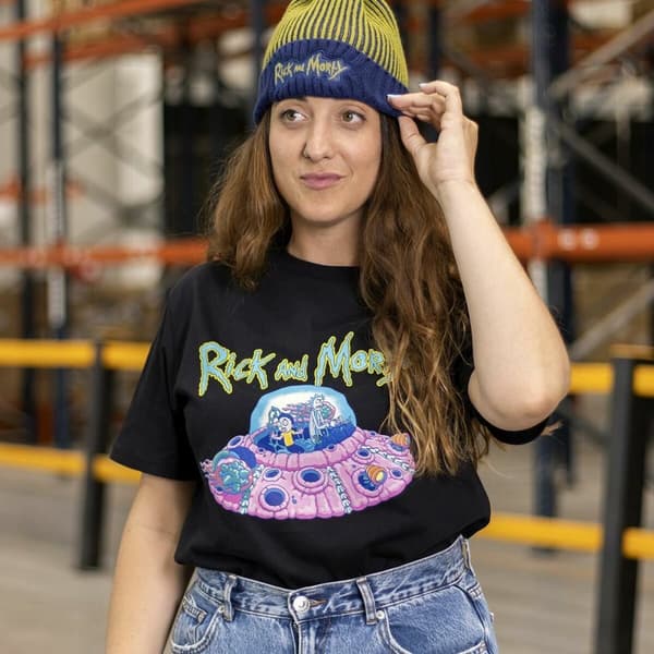 Unisex T-paita Rick and Morty Musta - XXL