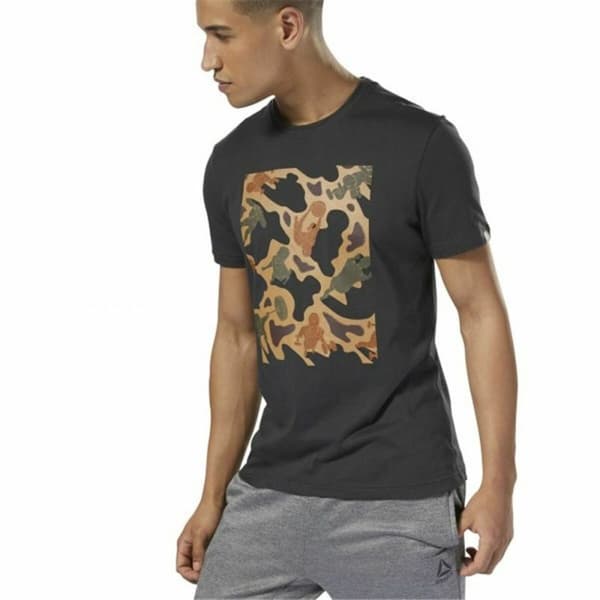 Miesten T-paita Reebok Sportswear Training Suojaväritys Musta - S