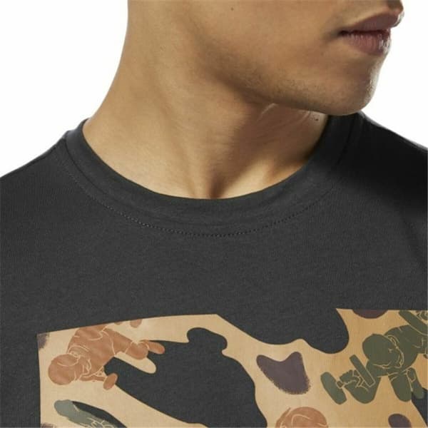Miesten T-paita Reebok Sportswear Training Suojaväritys Musta - S