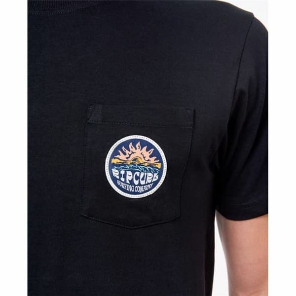 Miesten T-paita Rip Curl Horizon Badge Musta Miehet - S