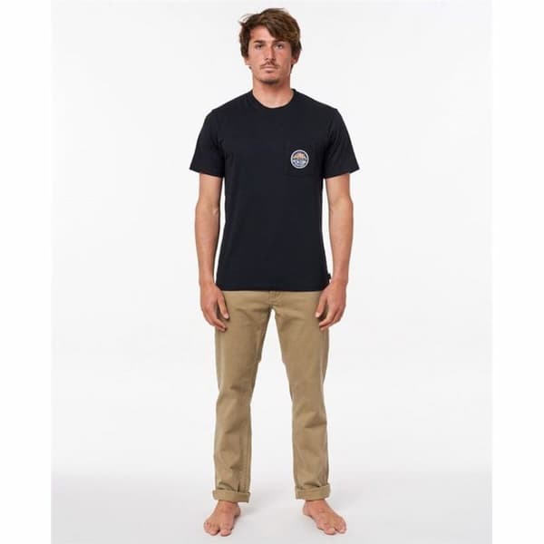Miesten T-paita Rip Curl Horizon Badge Musta Miehet - S