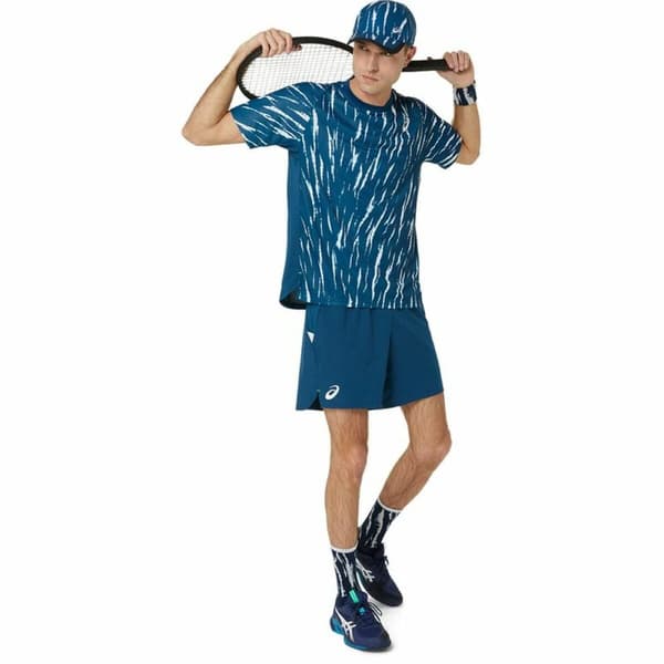 Kortærmet Sport T-shirt Asics Game Ss Top Blå Tovtrækning - XL