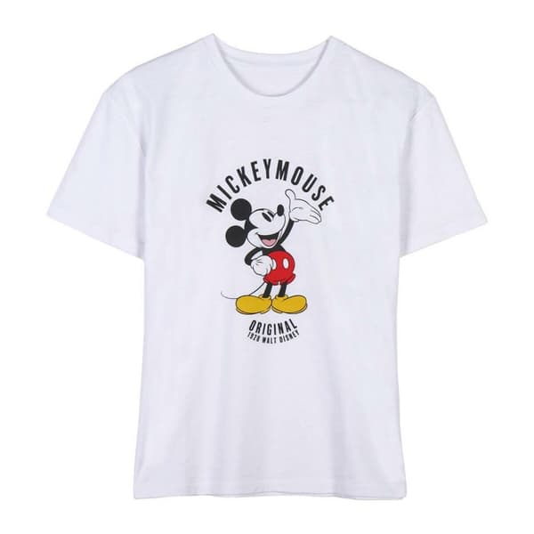 Naisten T-paita Mickey Mouse Valkoinen - XS