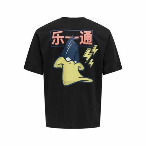 Kortærmet T-shirt til Mænd Only & Sons Onslooney Rlx Sort - XL