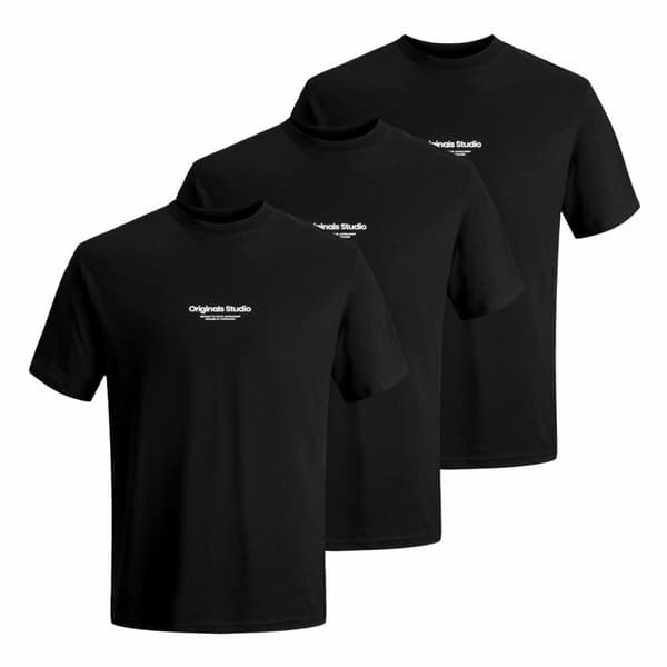 Kortærmet T-shirt til Mænd Jack & Jones JORVESTERBRO TEE SS 12240121 Sort - L