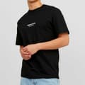 Miniatyrbillede 6 af 11: Kortærmet T-shirt til Mænd Jack & Jones JORVESTERBRO TEE SS 12240121 Sort - L