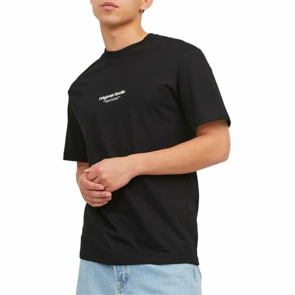 Kortærmet T-shirt til Mænd Jack & Jones JORVESTERBRO TEE SS 12240121 Sort - L
