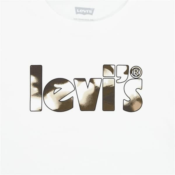 T-paita Levi's Camo Poster Logo Bright Valkoinen - 2 vuotta