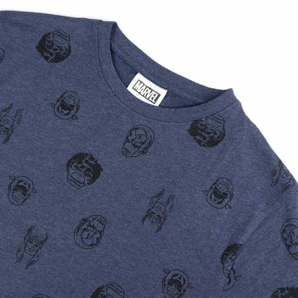 Kortærmet T-shirt til Mænd Marvel Mørkeblå - S