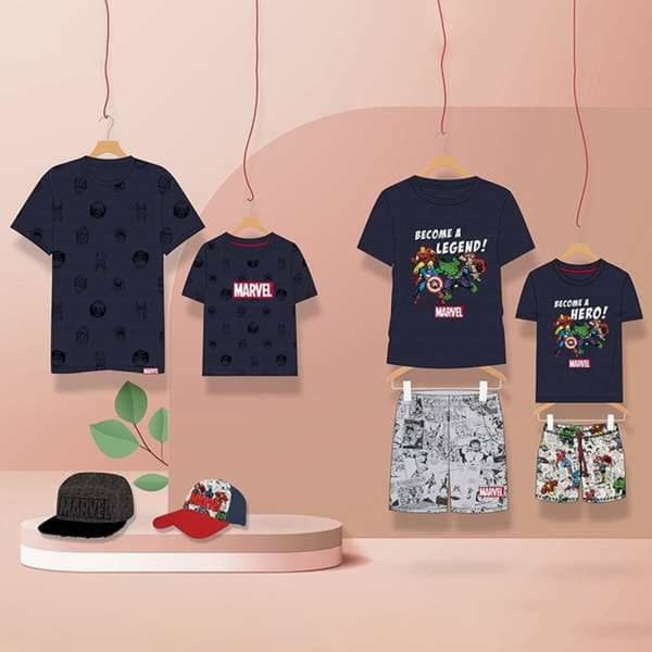 Kortærmet T-shirt til Mænd Marvel Mørkeblå - S