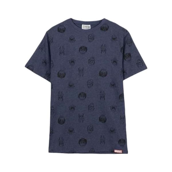 Kortærmet T-shirt til Mænd Marvel Mørkeblå - S