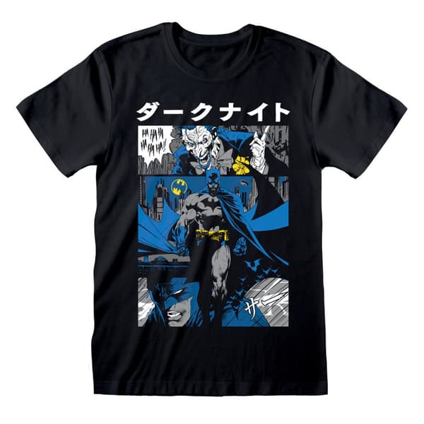 Lyhythihainen paita Batman Manga Cover Musta Unisex - XXL