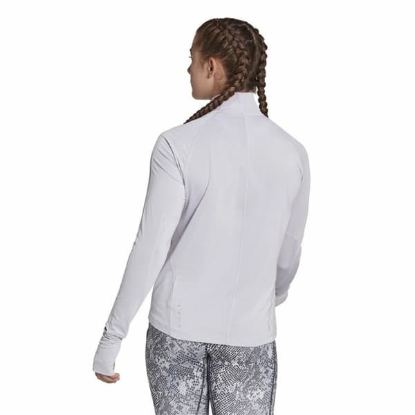 Naisten pitkähihainen T-paita Adidas Fast 1/2 Zip Liila Laventeli - XS