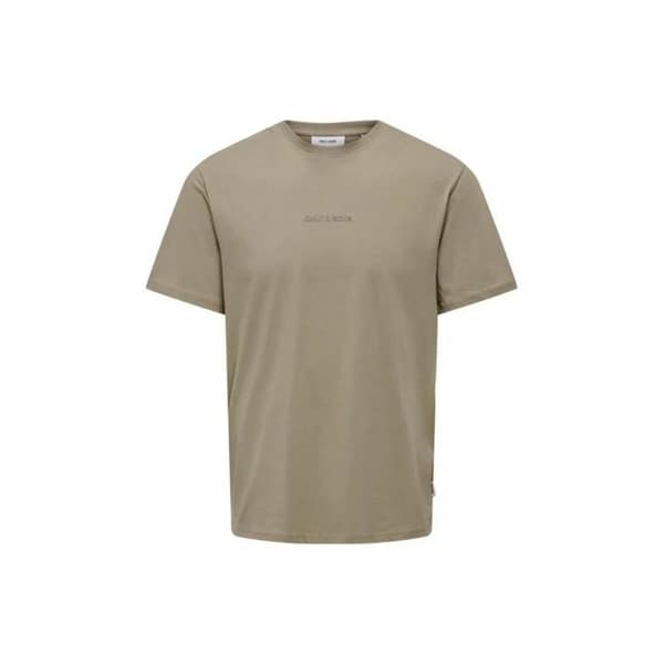 Miesten T-paita Only & Sons Onslevi Life Reg Text Desert Vaaleanruskea - L