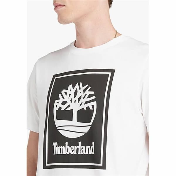 Miesten T-paita Timberland Stack Logo Valkoinen - XL