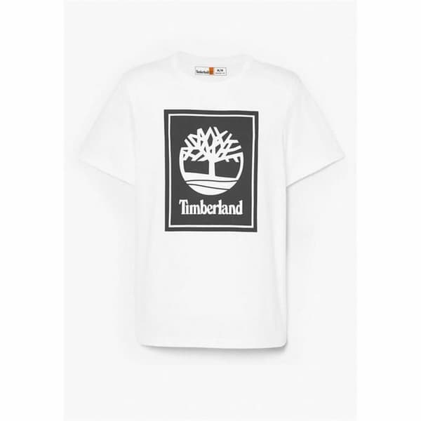Miesten T-paita Timberland Stack Logo Valkoinen - XL