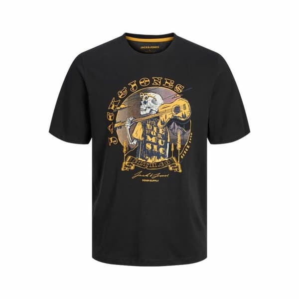 Miesten T-paita Jack & Jones skull Rock Crew Musta - L