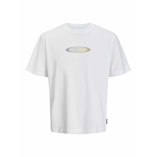 Miesten T-paita Jack & Jones JCOPACER BRANDING PRINT 12273880 Valkoinen - XL