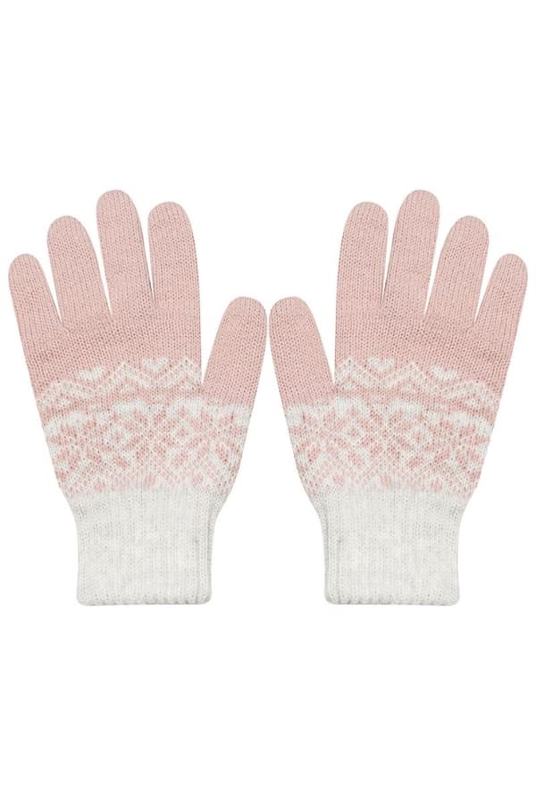 Käsineet - 30% villaa BALBINA - PINK hanskat 11 - 16 vuotta