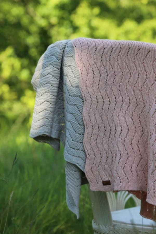 AUSILIA neulottu peitto - BEIGE peitto 75 x 100 cm 100% puuvillaa