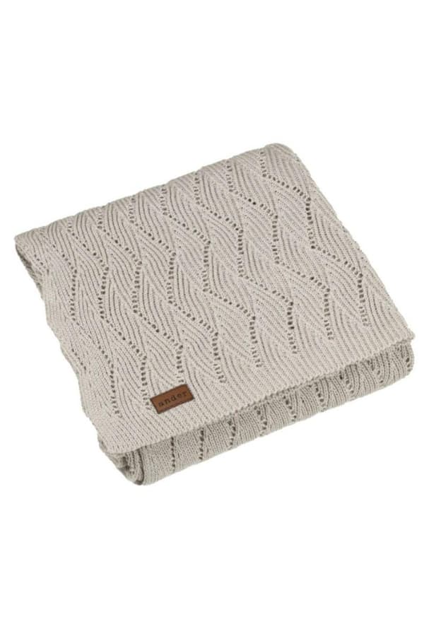 AUSILIA neulottu peitto - BEIGE peitto 75 x 100 cm 100% puuvillaa