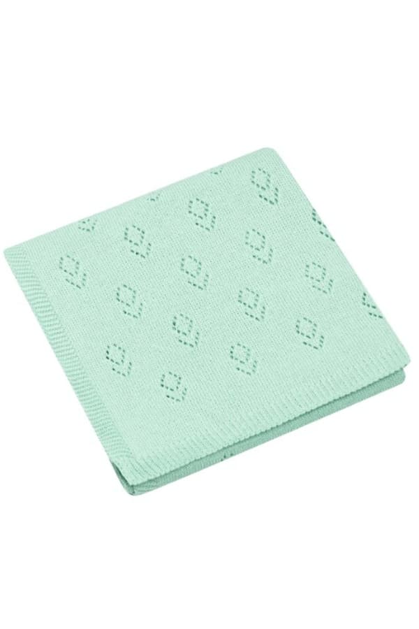 ABONDIO stickad filt - GRÅ filt 75 x 100 cm 100% bomull