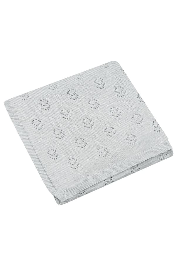 ABONDIO stickad filt - GRÖN filt 75 x 100 cm 100% bomull