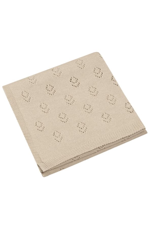 ABONDIO stickad filt - GRÖN filt 75 x 100 cm 100% bomull