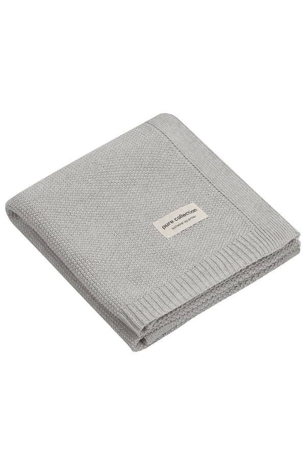 Stickad babyfilt - 100 % merinoull ABACO - MANDELfilt 75 x 100 cm