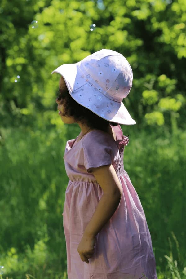 Børnestrandhat ARIANA - GRØN 54 (alder 5 - 7 år)