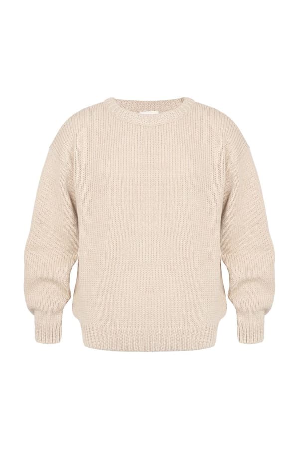 GIGI forårstrøje i uld - BEIGE