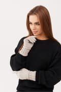Miniatyrbillede 2 af 2: Enkelthandsker med manchetter 100% MERINOWOL - KENDALL - BEIGE