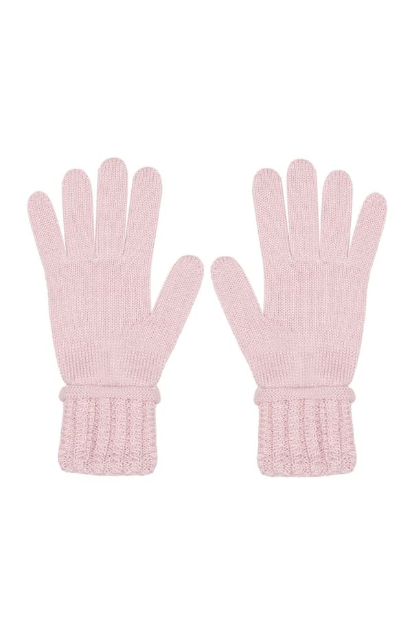 Yksittäiset käsineet hihansuilla 100% MERINO WOOL - KENDALL - PINK