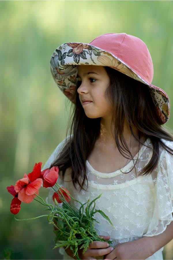 Sommerhat til piger AVA ALMOND 52 (alder 3 - 5 år) Sommerhat til piger AVA ALMOND