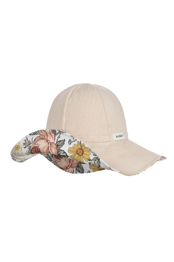 Kesähattu tytöille AVA BEIGE 52 (ikä 3 - 5 v) Tytöille kesähattu AVA BEIGE