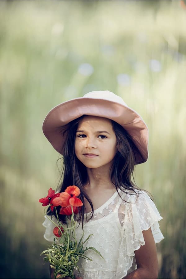 Sommerhat til piger AVA PINK 52 (alder 3 - 5 år) Sommerhat til piger AVA PINK