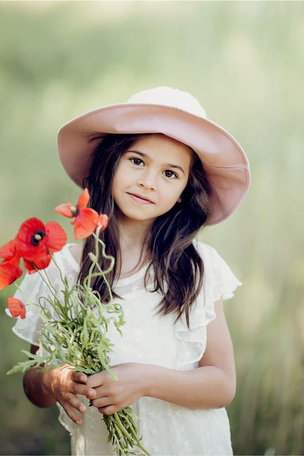 Sommerhat til piger AVA PINK 52 (alder 3 - 5 år) Sommerhat til piger AVA PINK