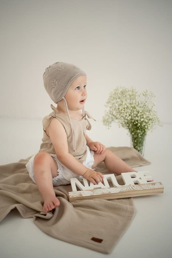MARCO BEIGE dubbel muslinomslag