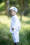 Miniatyrbild 2 av 5: Pojkblus och shortsset DANTE WHITE