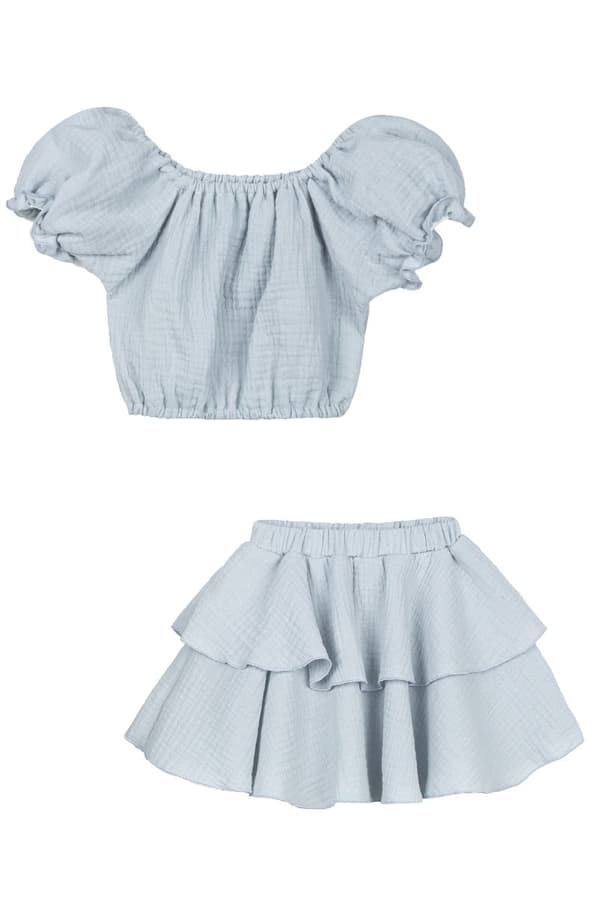 Tjejblus med kjol CHARLOTTE BLUE 116 (6 år) Tjejblus med kjol CHARLOTTE BLUE