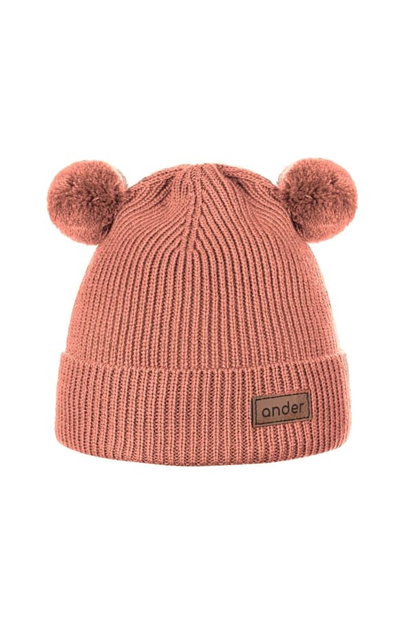 Barnmössa med pompoms TEDDY GIRL MANDEL