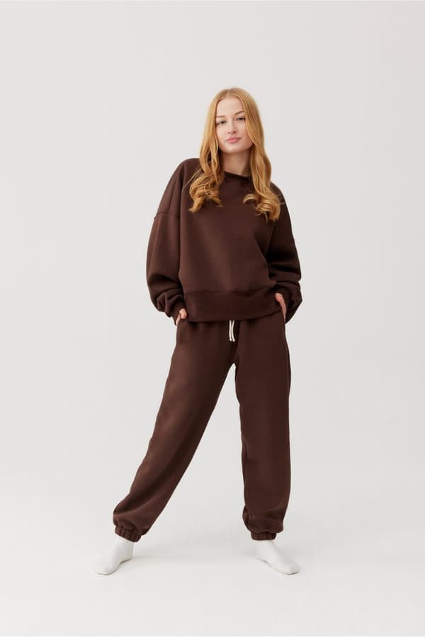 Träningsbyxor RUBI CHOCLADE BROWN Träningsbyxor RUBI BROWN s