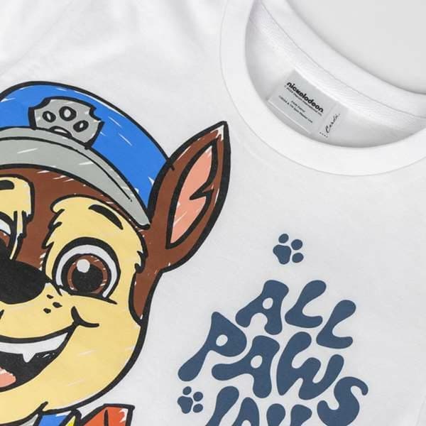 Barn T-shirt med kortärm The Paw Patrol Vit 2 år