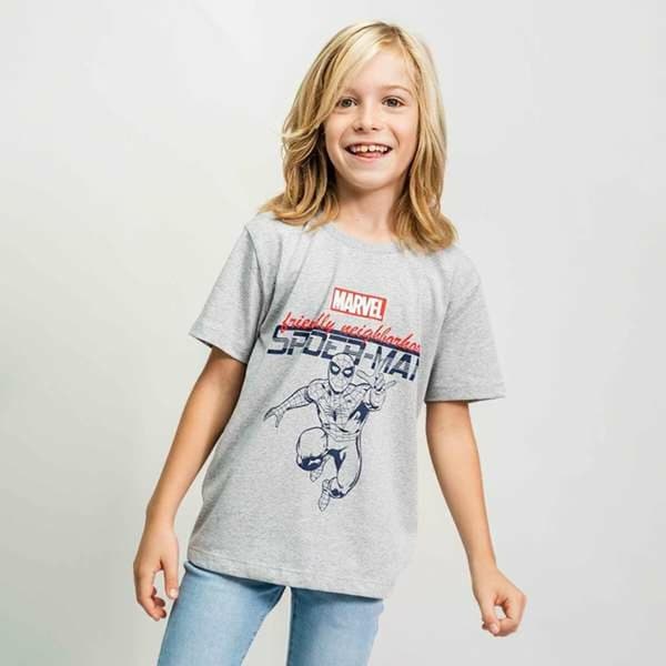 Barn T-shirt med kortärm Spider-Man Grå 6 år