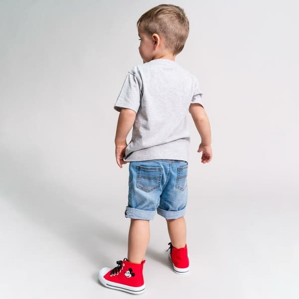 Child's Short Sleeve T-Shirt Mickey Mouse Grey 4 Years